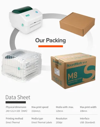 Bluetooth thermal printer mac compatible barcode printer