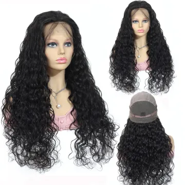 Peruvian Water Curls Human Hair Full Swiss Lace Wig 100% Unprocessed Virgin Human Hair Cuticle Aligned Water Wave Brazilian Wigs