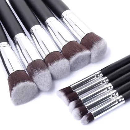 High end synthetic powder cosmetic brushes