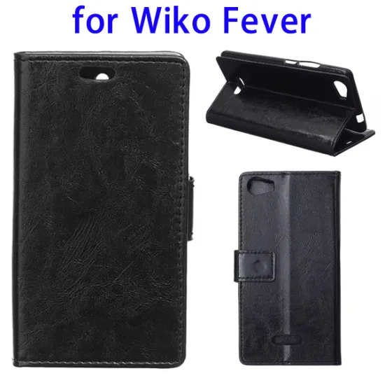 Crazy Horse Texture Horizontal Flip Leather Case for Wiko Fever Leather Case