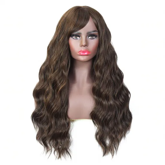 MYZYR own brand synthetic wig cheap heat resistant 26 inch long wave wig supplier curly hair African synthetic high quality wig