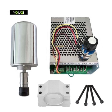 High-Speed 48V DC 200W Spindle Motor Kit with 52mm Clamp for YouQi Small Engraving Machine (ER11, ER16)