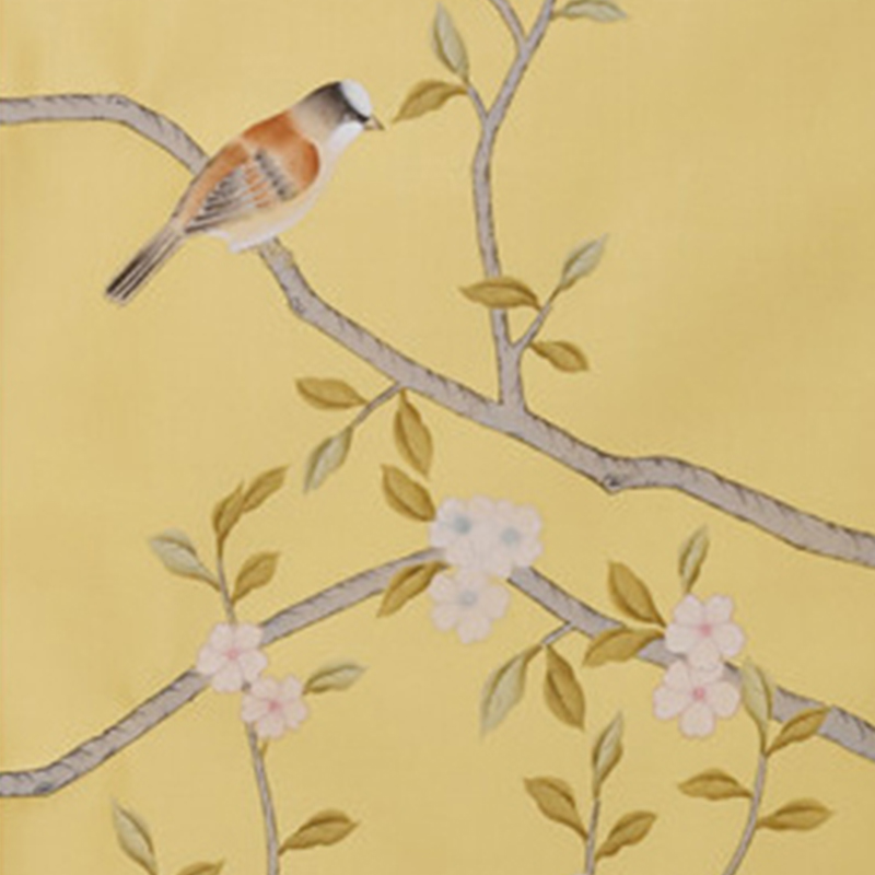 Flower and bird brings a cheerful atmosphere