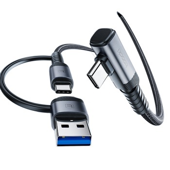 5Gbps 2-in-1 Type C to Type C Data Cable for VR Gaming and Fast Charging - Toocki 5m
