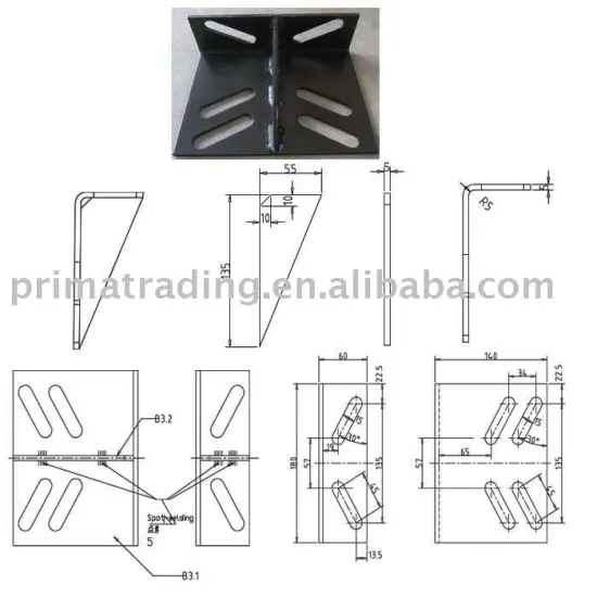 Standard guide rail bracket-B3-S