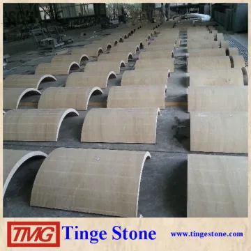 Cream marfil marble column moulding designs for project