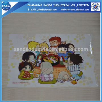 clear/colored plastic PP file holder in A4 size with handle and magnetic close