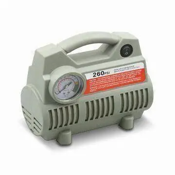 Tire Inflator Air Compressor, Built-in 19mm Diameter Cylinder and Piston
