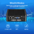 Fanless Industrial Mini PC J4125 rs232 rs485 GPIO