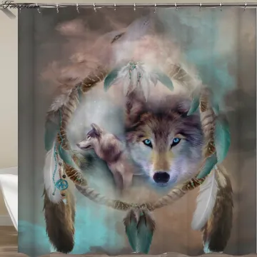 Wolf Bathroom Shower Curtain rideaux new waterproof bathroom curtains bath shower curtains fabric 3D shower curtains or mat