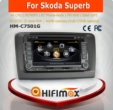 Hifimax Skoda Superb Car DVD GPS Navigation skoda superb multimedia player skoda superb multimedia system skoda superb radio