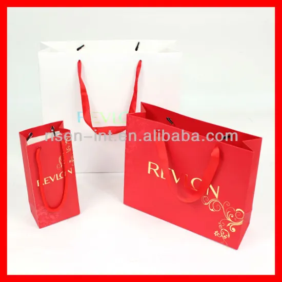Creative Gift Paper Bag With gold Hot Foil