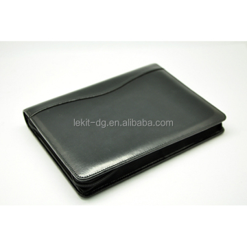 GRS PU Leather Portfolio Bag with Binder and Zipper Puller