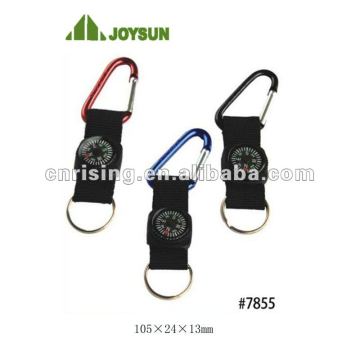 travel compass with carabiner and strap #7855