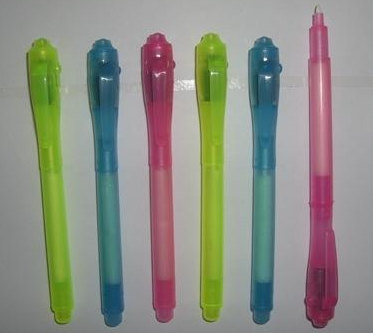 Hot Sale with Light on Cap Invisible Pen (m-178)