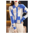 Koreanische Version des Patchwork Checkered Coat