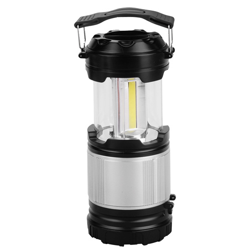 Portable outdoor camping lantern with LED torch flashlight