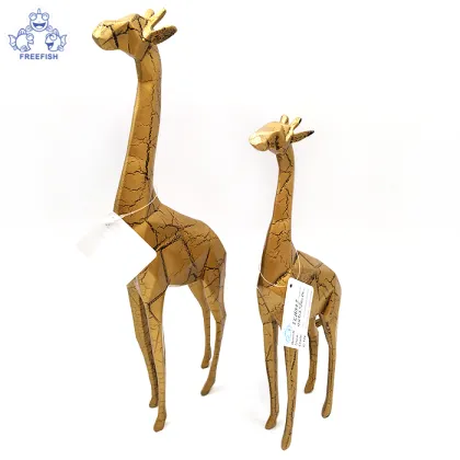 Set of 2 giraffe Resin sculpture home decoration