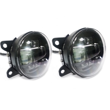 4 Inch LED Fog Lights for Pickup Trucks - Black Housing with Smoked Lens