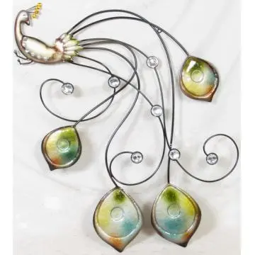 Metal wall decor peacock