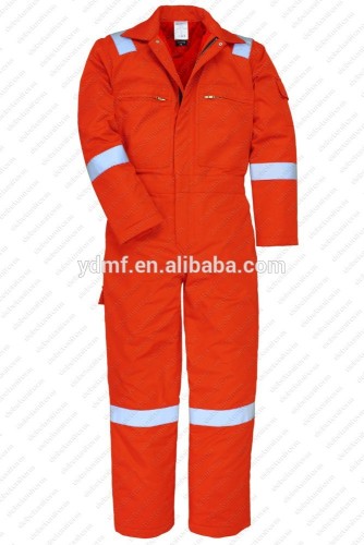 Safety winter orange coverall for mens , Overall , Workwear with reflective tape