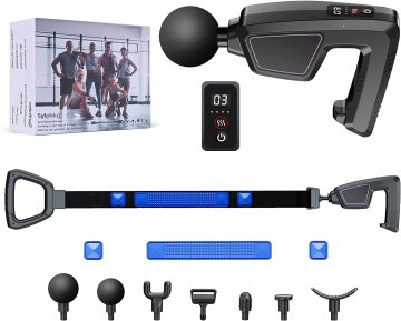 Deep Tissue Massage Gun with Heat and Vibration Belt for Neck and Back Relief