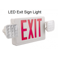 Two Spot Emergency Lights Red Exit Sign ABS