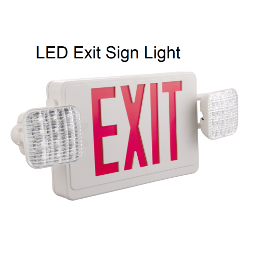 Twee Spot Noodverlichting Rood Exit Sign ABS