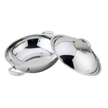 TP20117006  stainless steel wok with cast handle