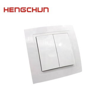 2019 European 2 Gang 1 Way Wall Switch