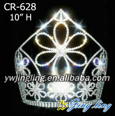 Big flower elegant Beauty Pageant Crown CR-628