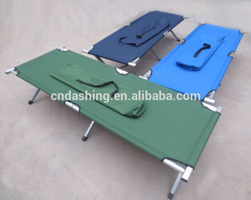Portable cot folding bed with test report, aluminium camp bed