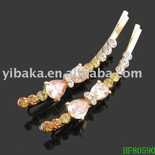 Fashion girl hair wear collections bent wind hair pin/bobby pin/hair stick HF80590