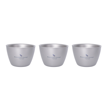 Boundless Voyage 40ml Titanium Double Wall Tea & Coffee Set - Portable Drinkware for Outdoors