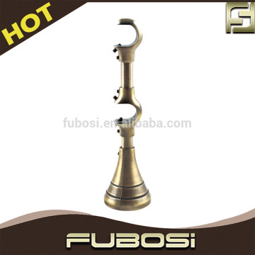 New design double metal curtain rod bracket wholesale