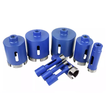 Hot Sale Diamond Hole Saw with Round Shank: Vacuum Brazed Core Drill Bit in All Sizes for Dry Cut