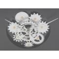 Metal Flower Gear Wall Clock