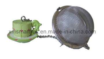 Polyresin Sculpture Tea Cup Decor Tea Strainer Gifts