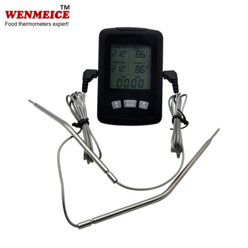 Large LCD Backlight Food Grill Thermometer with Timer