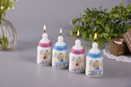 Milk bottle shape candles for children birthday gift
