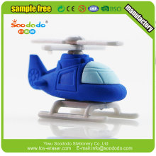 3D helikopter form barn leksak eraser