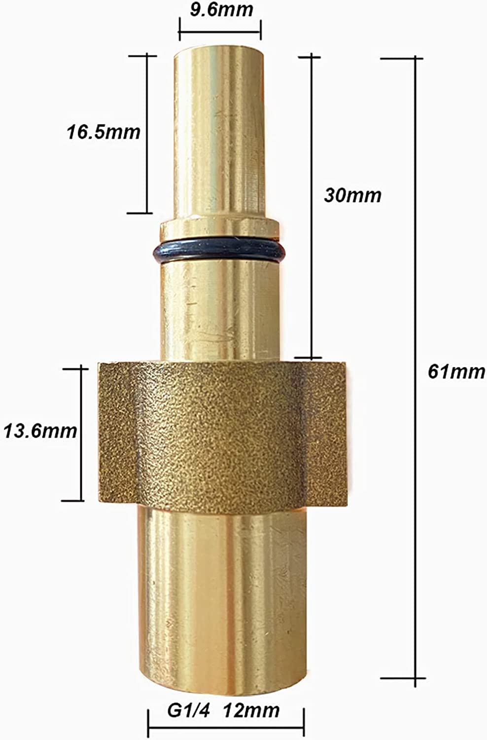 2 PCS Basınçlı Yıkayıcı Değnek Uzatma, Jet Yıkama Tabancası Açılı Lance Adaptörü 5 Sprey Nozul ile Uyumlu