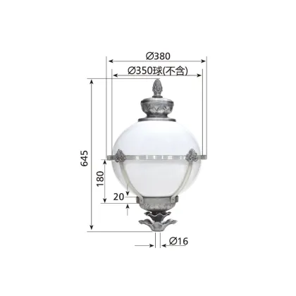 Daheng Decorative aluminium mold maker garden decor lamp R-30011