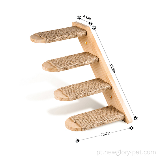 Prateleira de escalada de gato montada