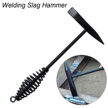 High Hardness Carbon Steel Manual Welding Slag Hammer Derusting Welder Hammer Reflex Spring Handle Welding Slag Rust Remover