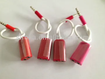 Dual 3.5mm Earbud Earphone Headphone Splitter Earphone Splitter Adapter for Apple iPhone iPod Touch Nano