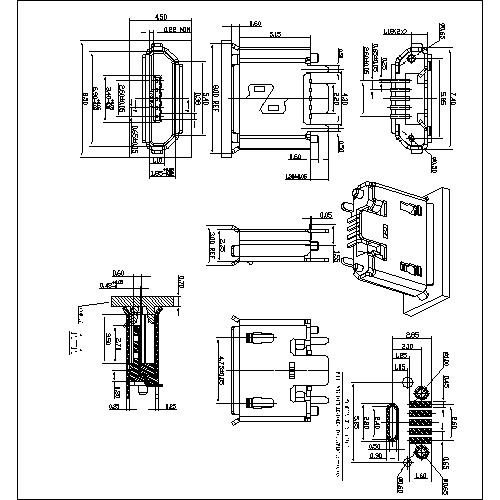 MUFM29B 29-MICRO USB 5P Receptacle B Type Vertical With Locating Pegs 