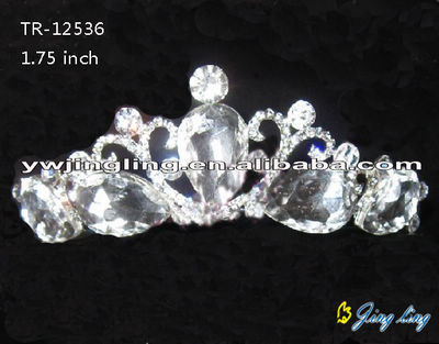 Fashion Girl Big Stones Wedding Tiara Crown