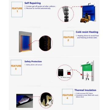 I-PVC okusheshayo yokubuyisa i-Zipper Self-repair Door