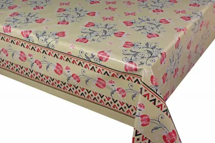 Pvc Printed fitted table covers Runner Roundup